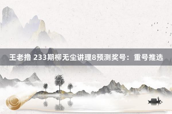王老撸 233期柳无尘讲理8预测奖号：重号推选