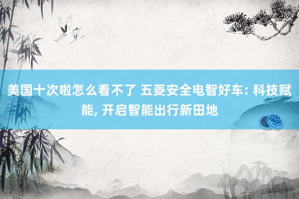 美国十次啦怎么看不了 五菱安全电智好车: 科技赋能， 开启智能出行新田地